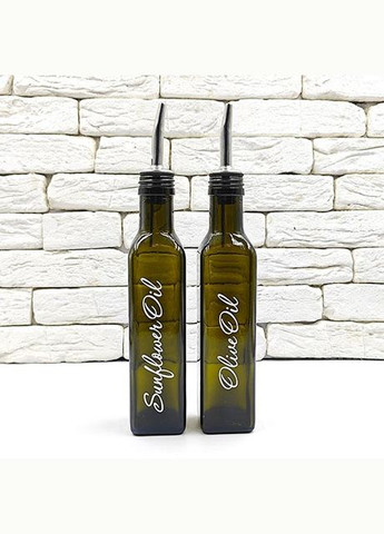 Набір пляшок для олії та оцту 2 шт. з дозатором 250 мл (англ.) No Brand (298794573)