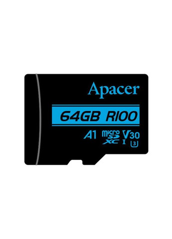 Картка пам'яті microSDXC 64 GB UHSI U3 V30 (AP64GMCSX10U7-R) Apacer (276714129)