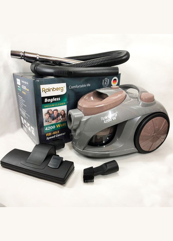 Пилосос контейнерний без мішка RB-653 2500Вт, циклонний контейнерний пилосос, невеликий пилосос Rainberg (364665828)
