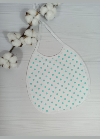 Набір для новонародженого: непромокаюча пелюшка, слинявчик і іграшка a.l.babybox М'ятний горох No Brand (315488351)