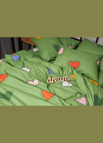 Комплект постельного белья Бязь Gold Люкс «» семейный 143х210х2 наволочки 2х50х70 (MS-820005381) Moon&Star Rainbow Hearts (296910118)