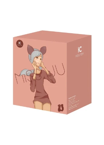 Вакуумний стимулятор з вібрацією KISTOY Miss UU Orange, іграшка 2-в-1 KissToy (397537927)