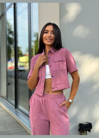 Жіночий прогулянковий костюм з мікровельвету Fashion (300567396)