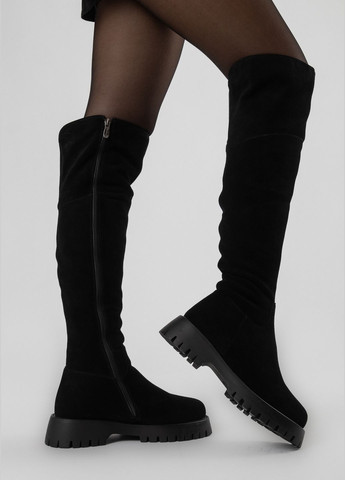 Черные осенние ботфорты (1729ца) Melanda.M