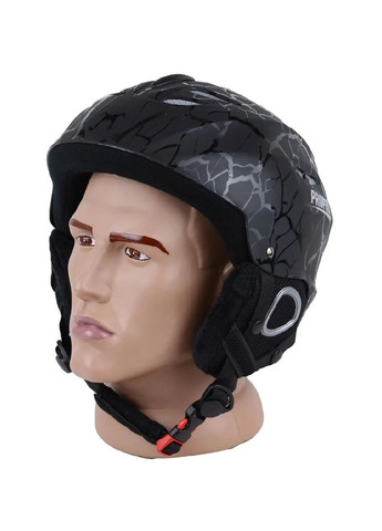 Шолом гірськолижний захисний для сноубордистів лижників зі знімними вухами вентиляцією 56-59 см (477523-Prob) Чорний розмір L Unbranded (297913671)
