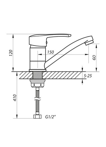 Смеситель для умывальника PED-B 279 с удобным дизайном Zerix (362493034)
