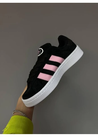КРОСІВКИ ЖІНОЧІ ADIDAS CAMPUS BLACK / PINK / WHITE АДІДАС КАМПУС No Brand рожеві демісезони (369393789)