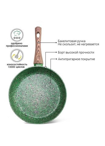 Сковорода без кришки Malachite 24 см 14309 Fissman (319663045)