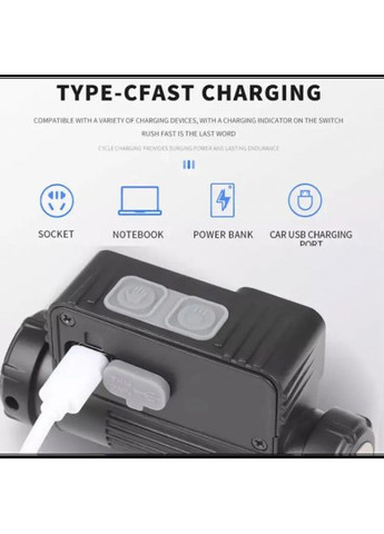 Фонарь налобный BL 123 аккумуляторный с датчиком движения и красным светом Bailong (323486101)