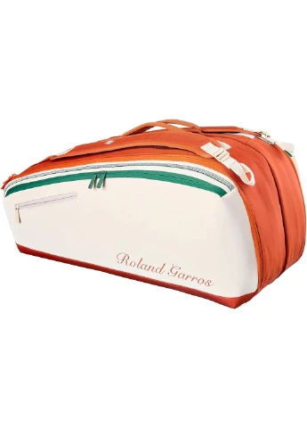 Сумка-рюкзак для тенісу бежево-помаранчево-зелена WR8052801001 Wilson ROLAND-GARROS 2026 SUPER TOUR 9 (397079662)