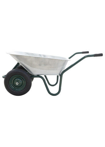 Тачка садово-будівельна D-12 двоколісна 100 л/200 кг колесо пневматичне з камерою PN 3.5х8 Ø 37 см підшипник 79-9853 Mastertool (364121327)