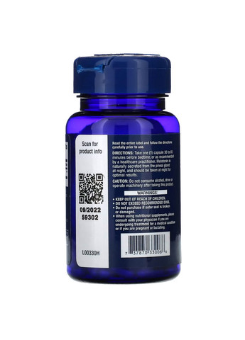 Натуральна добавка Melatonin 3 mg, 60 вегакапсул Life Extension (293420642)