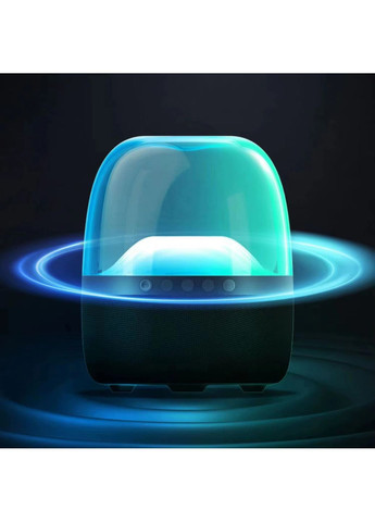 Портативна Bluetooth колонка з LED-підсвічуванням акумуляторна компактна з підтримкою AUX 2000 mAh (BK137) No Brand (360867129)