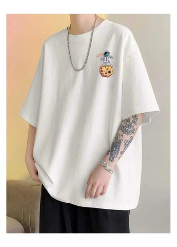 Женская футболка с принтом повседневная M Белый No Brand - (341250111)