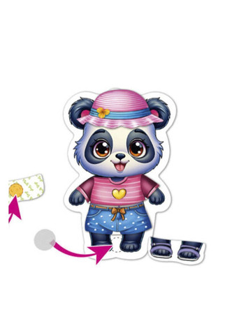 Игра развивающая с липучками "Пандочка" цвет разноцветный CB-00288086 Vladi toys (369123931)