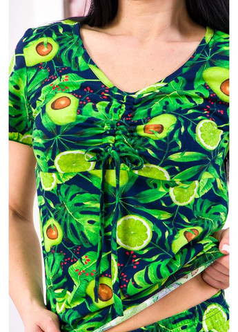 Зеленая комплект женский (футболка+шорты) (p-10025) Носи своє