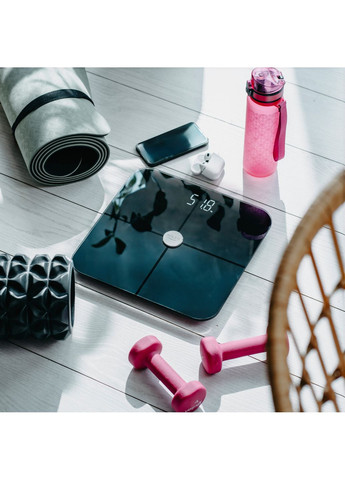 Весы напольные AD 8187 black электронные/ Smart/ 180кг/ 4хААА/ автовыключение/ черные Adler (360401151)