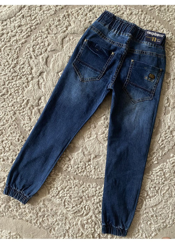 Демісезонні джинси для хлопчика на гумці 140-158 No Brand (369735378)