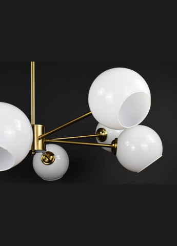 Люстра стельова на 8 лампочок 27829 Латунь 30-65х92х92 см. Sunnysky (364496418)