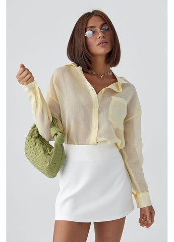 Желтая классическая рубашка Lurex