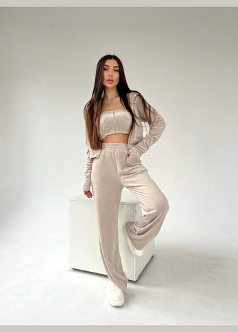 Плюшевий костюм трійка кофта, топ та штани Adelante (317470145)