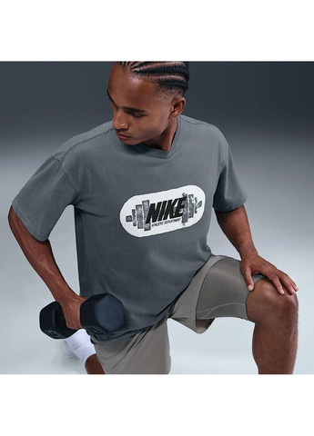 Сіра футболка чоловіча m90 gym heritage grey Nike