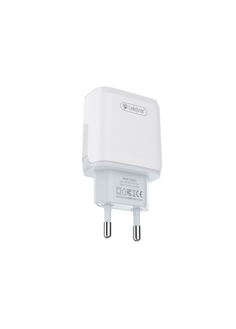 Сетевое зарядное устройство C-N3 12w 2USB + Type-C cable White Celebrat (333031745)