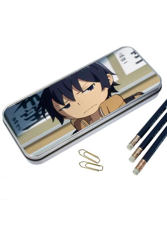 Пенал школьный для мальчика и девочки металлический Город, где нет только меня #004 7*18 см Silver No Brand (309160638)