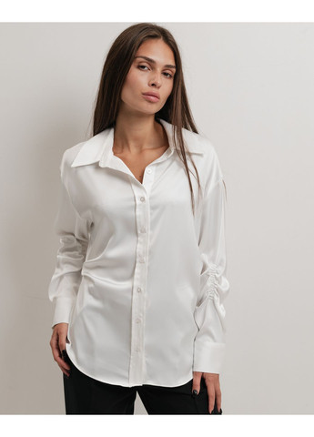 Біла сорочка з рукавами зі збиранням Modalinda