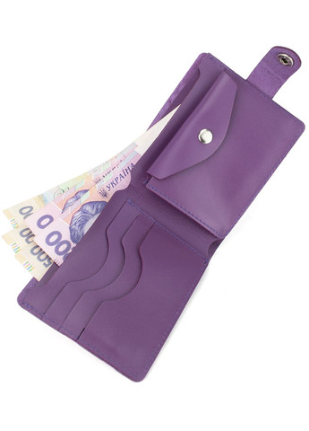 Кошелек женский кожаный фиолетовый на кнопке HC0042 HandyCover (298306569)
