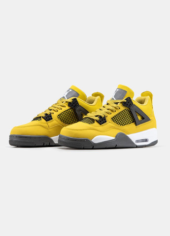 Кроссовки женские и мужские Nike Air Jordan 4 Retro SE yellow | Найк Аир Джордан 4 желтые No Brand жёлтые всесезоны (315006218)