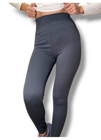 Лосины эластичные в рубчик женские с высоким широким поясом классические без утепления демисезон 99-101см No Brand Лосини в рубчик класичні без підкладки фуксія (342758753)