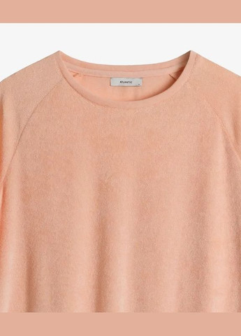Персиковая всесезон женская махровая пижама футболка + шорты Atlantic
