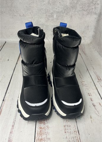 Черные сапоги дутики зимние детские t.f.d. черный (615) No Brand на молнии