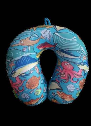 Автомобільна подушка підголівник антистрес для шиї Морський 30*30 см ( РР- more ) наповнювач кульки пінополістиролу Expetro (338435477)