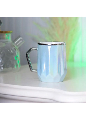 Чашка фарфоровая Glaze 450мл в зеркальной глазури чашки для кофе Голубой HPCYM0885BL Happy Life (369654154)
