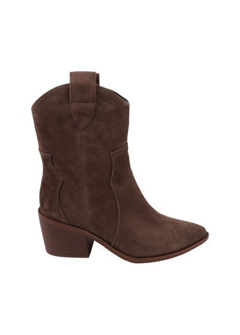 Бежеві ботильйони жіночі капучіно натуральна замша FARINNI 982-25DH