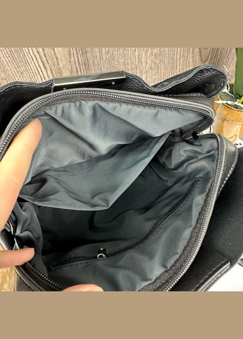 Замшевая женская сумка на плечо с тиснением и магнитной застёжкой черная (sku_1424) No Brand (330576071)