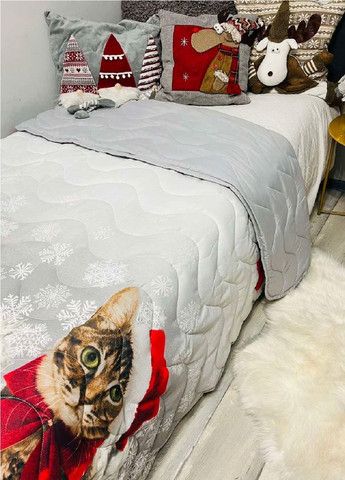 Покривало новорічне, святкове "Різдвяний кіт" Vishnya (305532871)