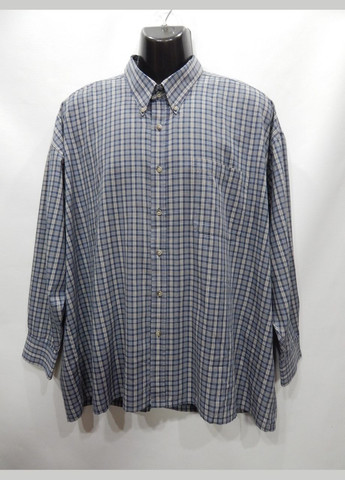 Синяя классическая рубашка в клетку No Brand