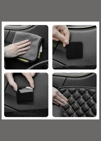 Липучки двосторонні прямокутні на клейкій основі 1.6×7 см Чорні No Brand (345701651)