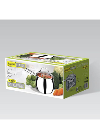 Кухонний ківш з кришкою Mаєstro MR-3516-16S 1.5 л 16 см Maestro (361398531)