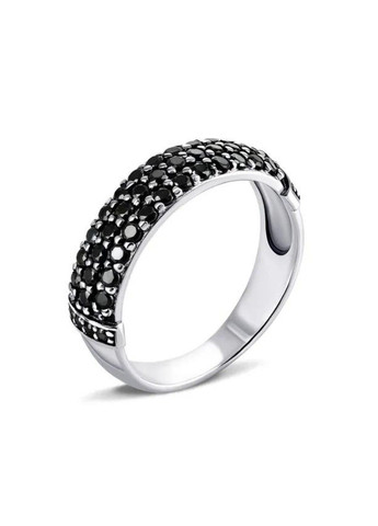Серебряное кольцо с черными фианитами 15.5р UMAX (291018309)