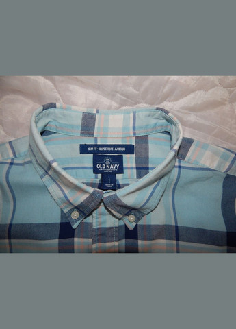 Синяя кэжуал рубашка в клетку Old Navy