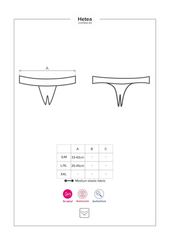 Набор маска+наручники+стринги Hetea, Obsessive (300372637)