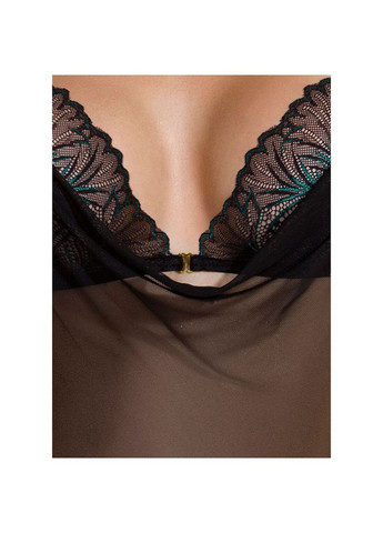 Сітчасте боді з мереживним ліфом DELIENA BODY black CherryLove Passion чорний еластан