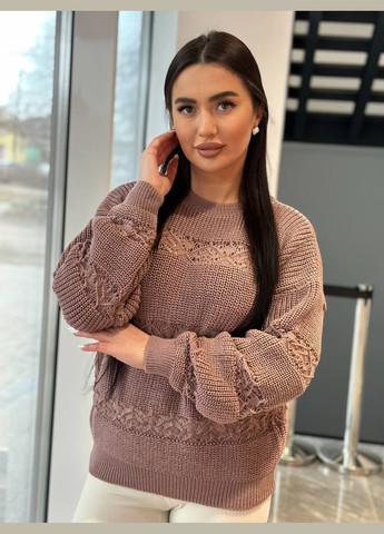 Тонкий женский свитер пудрового цвета 31739 Fashion (323483615)