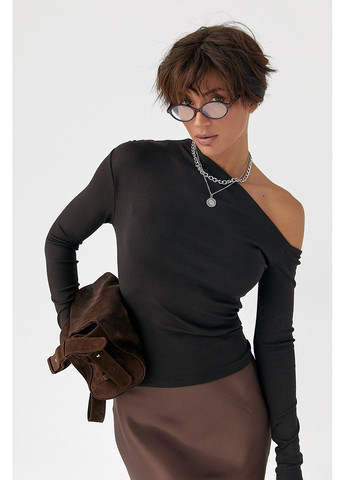 Обтягивающий лонгслив с открытым плечом Lurex (362622493)