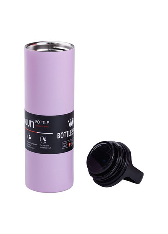 Термос металевий 500 мл фіолетовий з вакуумною ізоляцією для спорту та активного відпочинку термос для напоїв ProDobro (364189422)