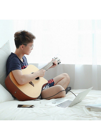 Аудиокабель AV127 3.5mm Male to 6.35mm Male, TRS Stereo Audio Cable, nylon braid, 5m Gray Ugreen (372990436)